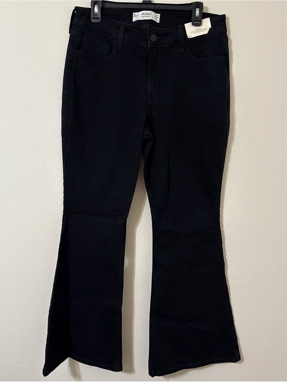Womens Hollister High-Rise Flare Jeans Size 12 Black Color NWT